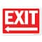 Signmission OSHA Decal, Exit W/ Left Arrow, 10in X 7in Decal, 7"W, 10" L, Landscape, Exit with Left Arrow OS-MISC-D-710-L-19487 - alternate 1